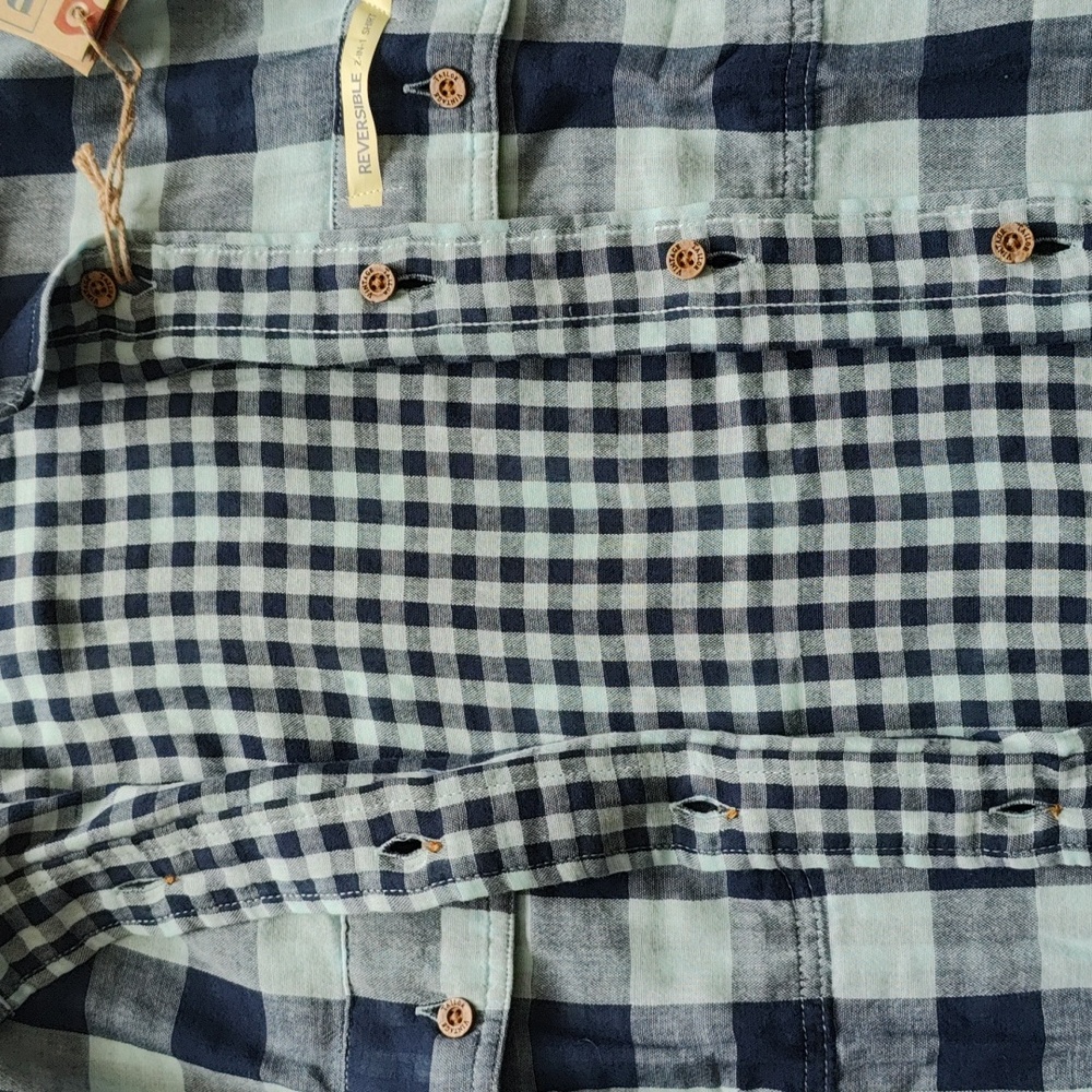 63. Tailor Vintage Reversible Shirt | Color - Canel Blue - Picture 14 of 14